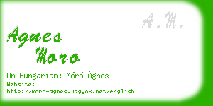 agnes moro business card